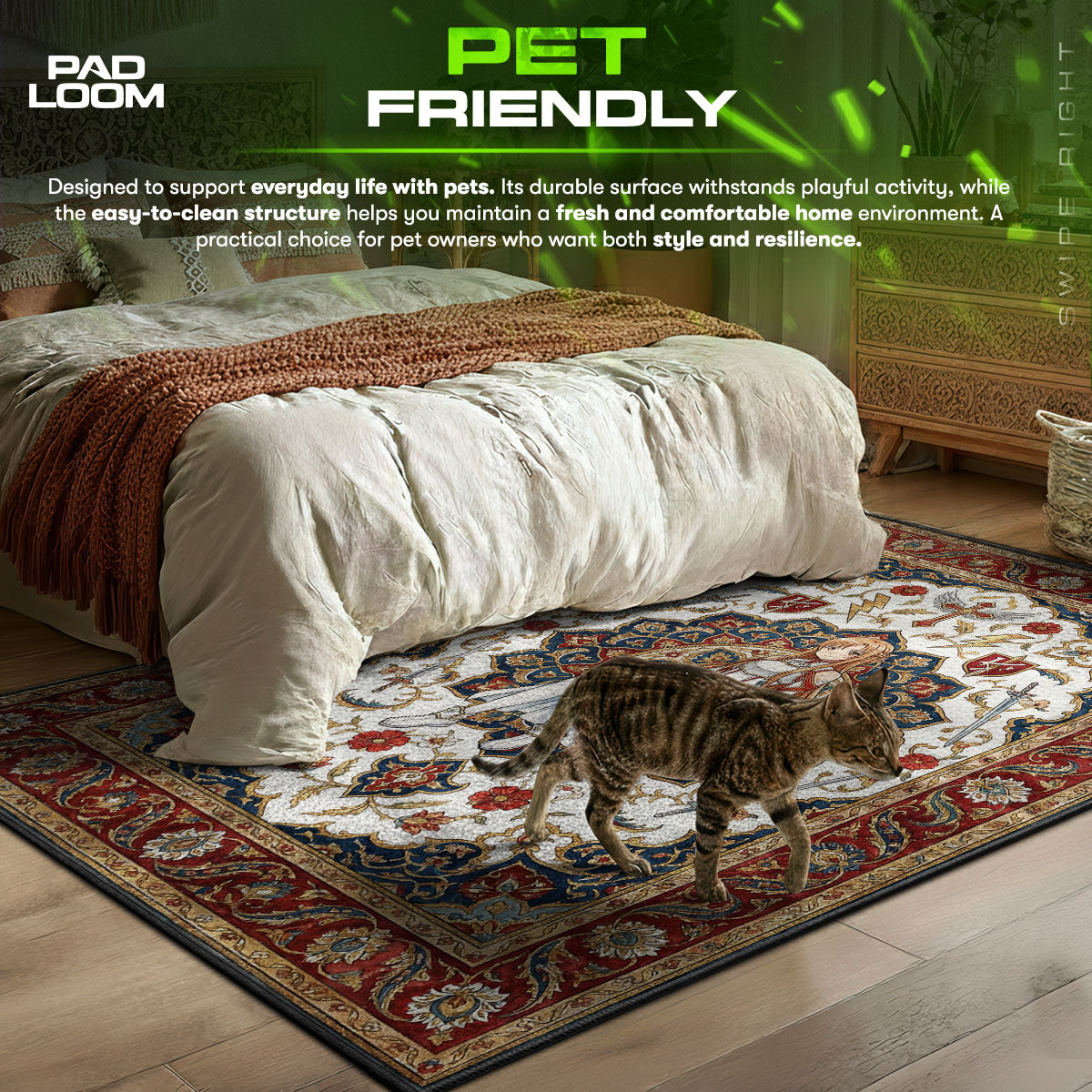 Asuna Lightning Flash Rug - Sword Art Online Chair Mat