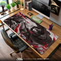 Attack on Titan Levi Mouse Pad, Blood Strike Anime Desk Mat Padloom