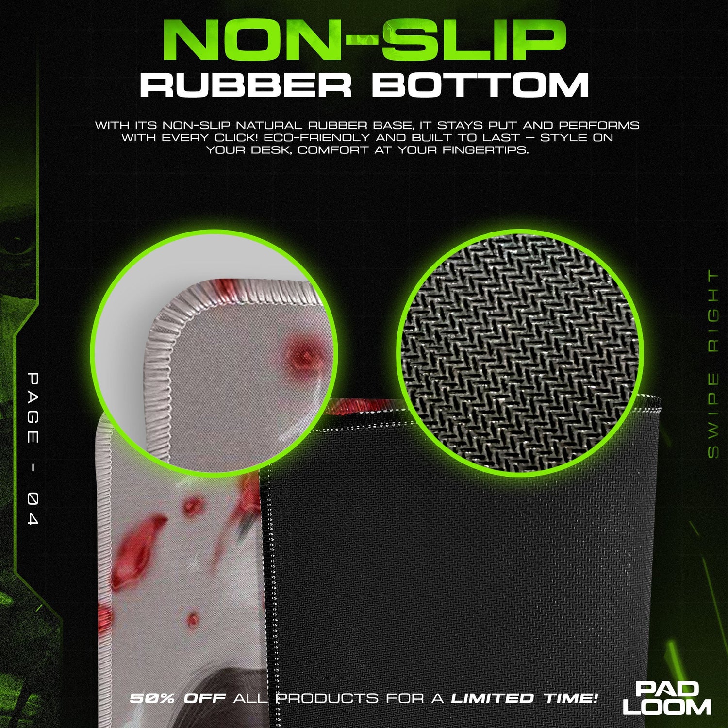 Attack on Titan Levi Mouse Pad, Blood Strike Anime Desk Mat Padloom