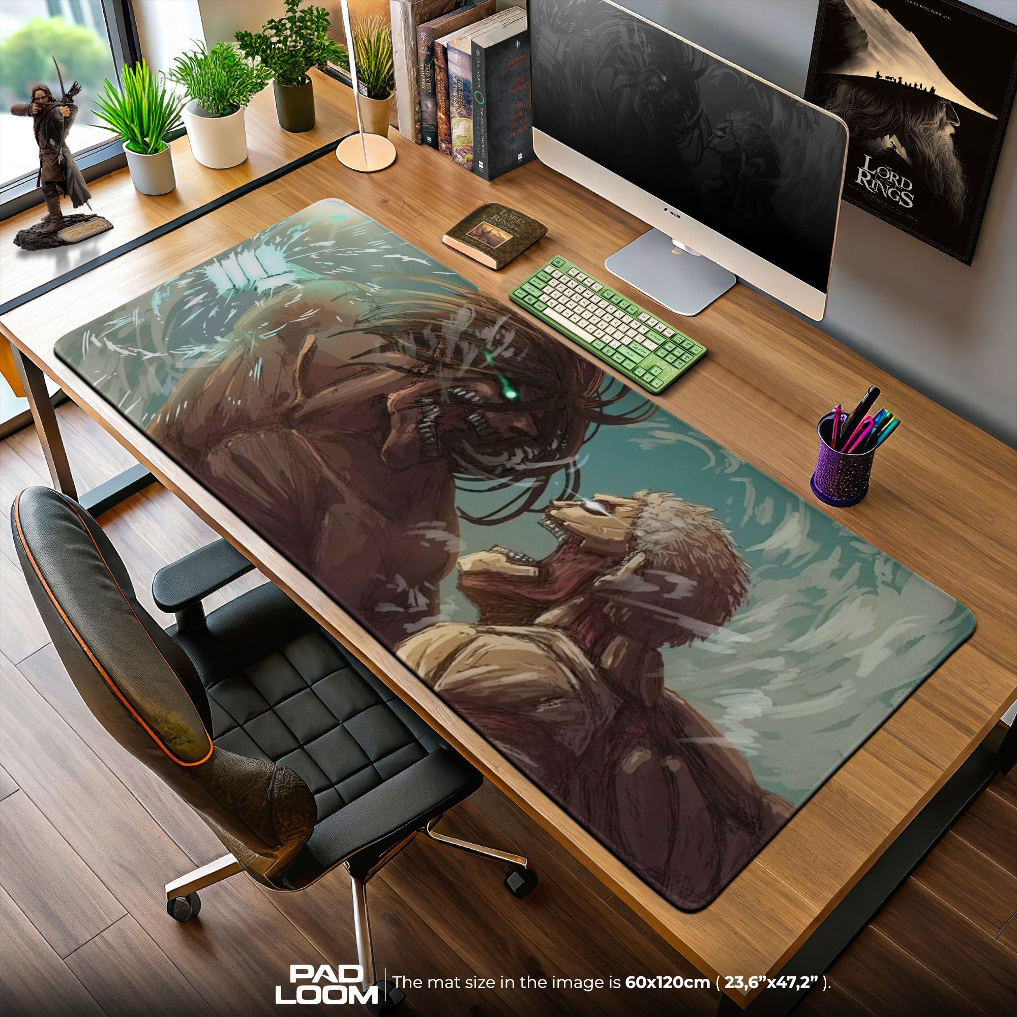 Attack on Titan Mouse Pad - Clash of Titans Anime Desk Mat Padloom