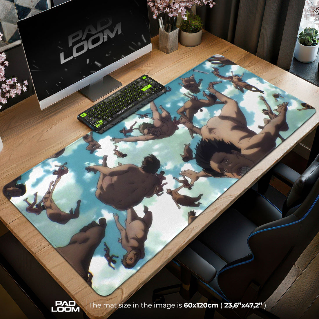 Attack on Titan Mouse Pad - Fall of Titans Anime Desk Mat Padloom