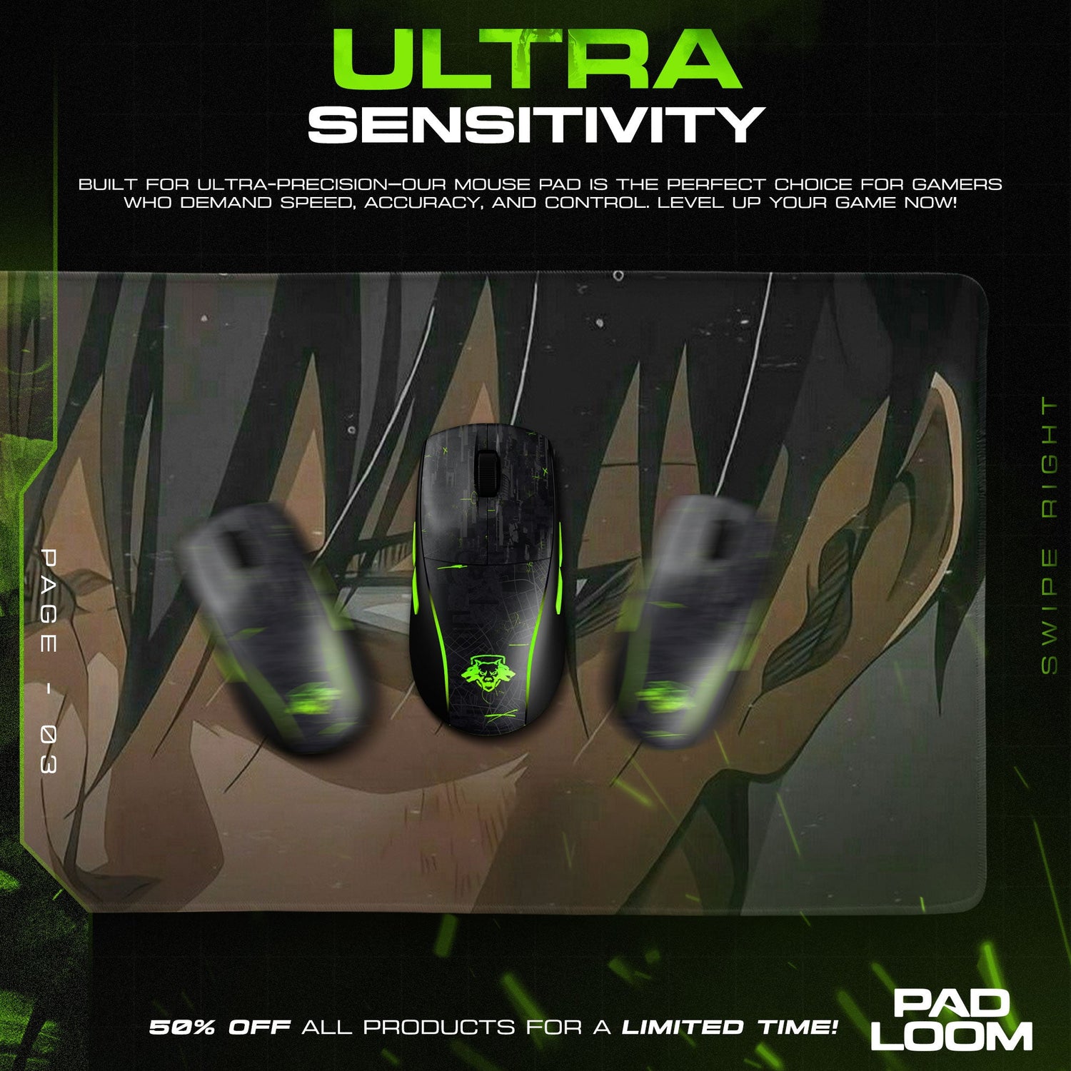 Attack on Titan Mouse Pad - Humanity’s Strongest Desk Mat Padloom