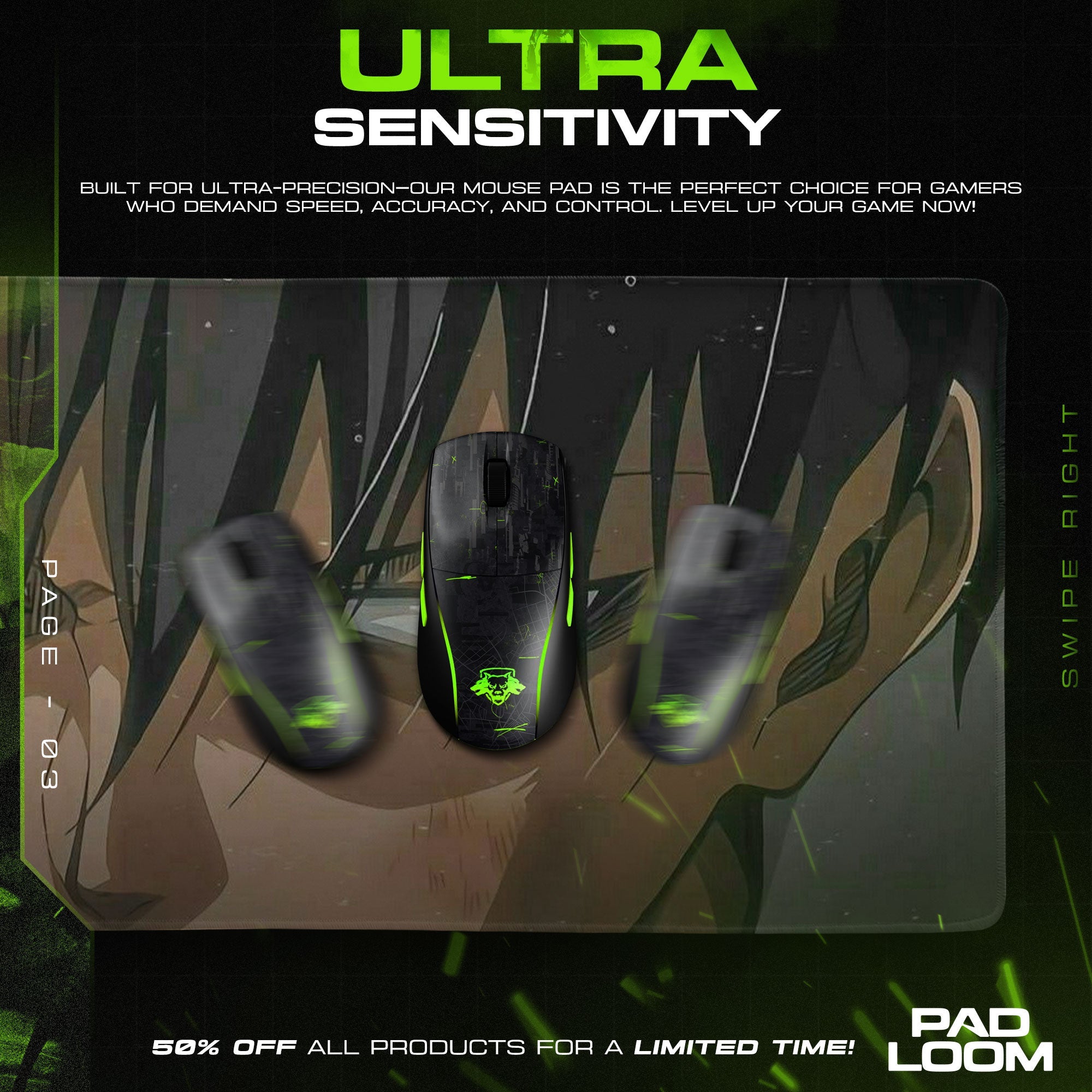 Attack on Titan Mouse Pad - Humanity’s Strongest Desk Mat Padloom