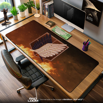 Attack on Titan Mouse Pad, Survey Corps Wings Gaming Desk Mat