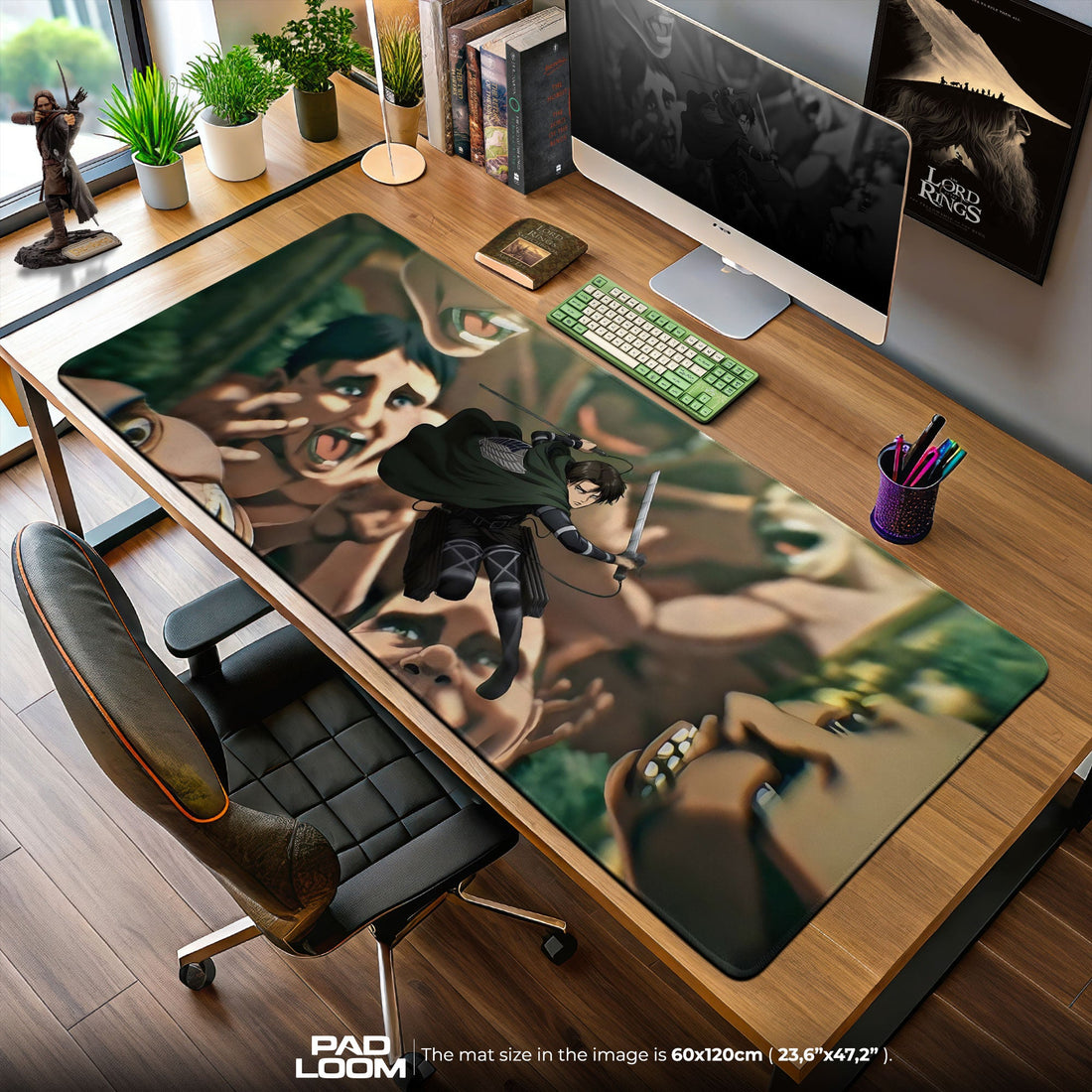 Attack on Titan Mouse Pad - The Silent Strike Desk Mat Padloom