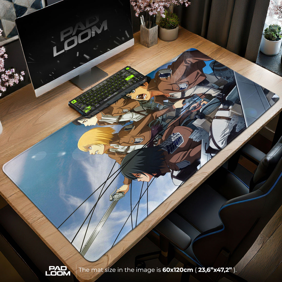 Attack on Titan Mouse Pad - Wings of Freedom Anime Desk Mat Padloom