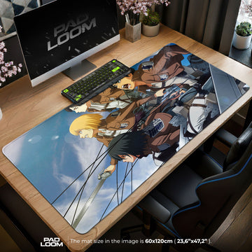 Attack on Titan Mouse Pad - Wings of Freedom Anime Desk Mat Padloom
