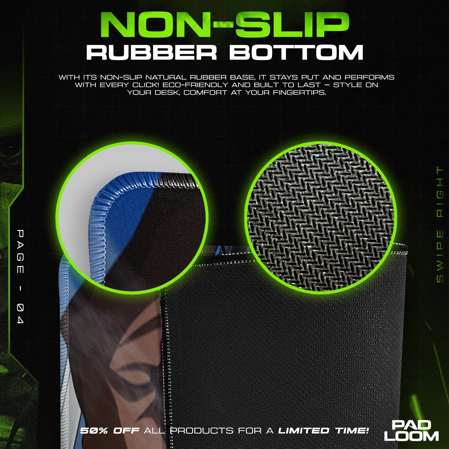 Attack on Titan Mouse Pad - Wings of Freedom Anime Desk Mat Padloom