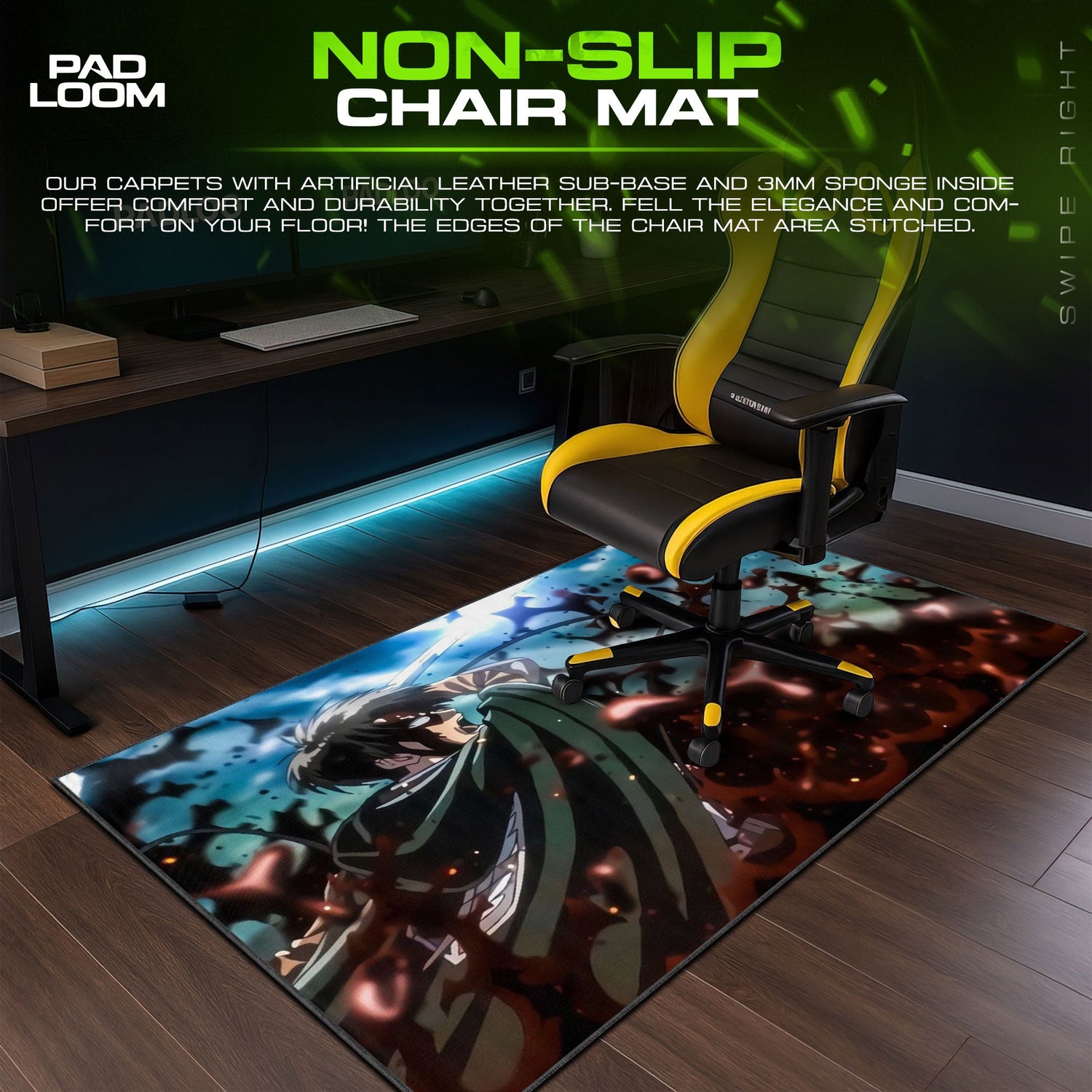 Attack on Titan Mouse Pad - Wings of Vengeance Desk Mat Padloom