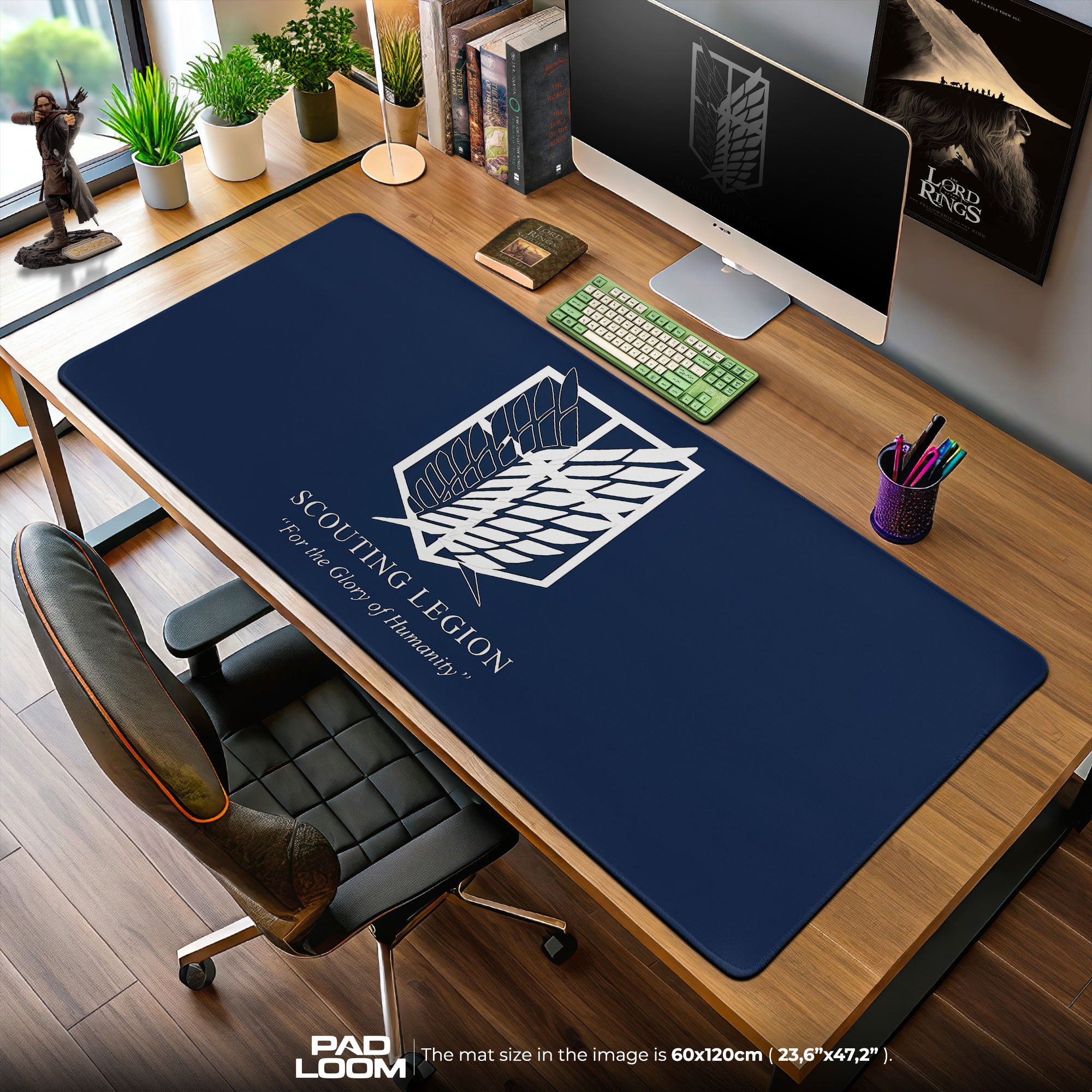 Attack on Titan Scout Regiment Mouse Pad, Anime Gaming Desk Mat
