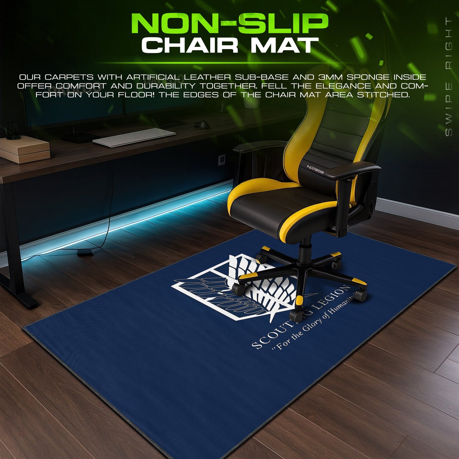 Attack on Titan Scouting Legion Mouse Pad – Anime Desk Mat Padloom