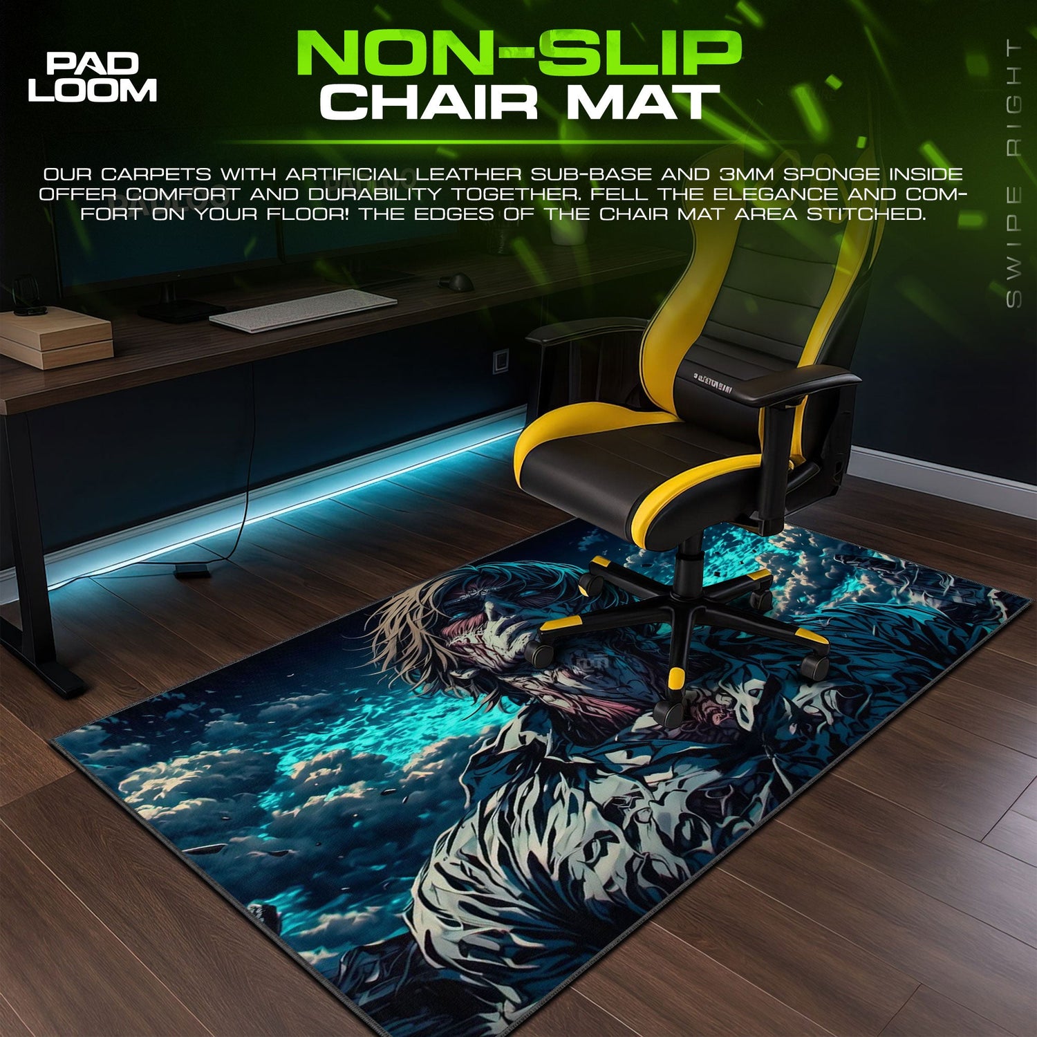 Attack on Titan Zeke Jaeger Mouse Pad – Anime Gaming Desk Mat Padloom