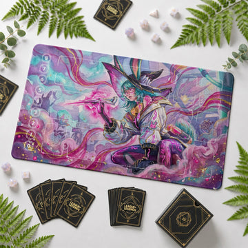 Aurora Crimson Playmat - LoL Riftbound TCG Mat