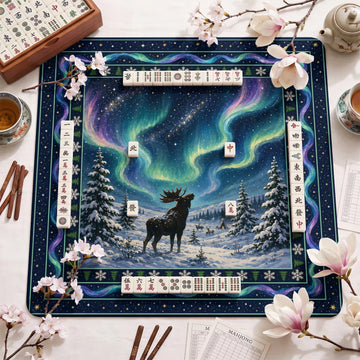 Aurora Moose Mahjong Mat – neoprene mah jongg table mat