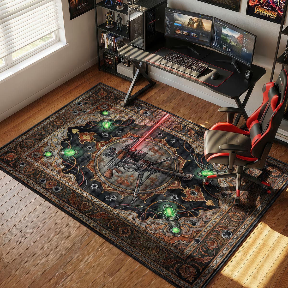 Auto Turret Sentry Rug - Rust Chair Mat