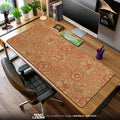 Autumn Etch Mouse Pad, Copper Floral Gaming Desk Mat Padloom