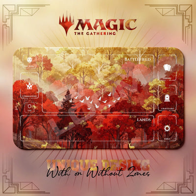 Autumn Forest Deer Playmat - MTG Magic Mat