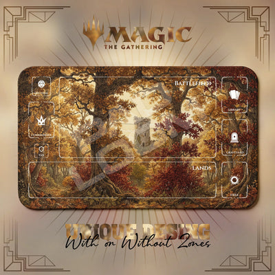 Autumn Forest Tower Playmat - MTG Magic Mat