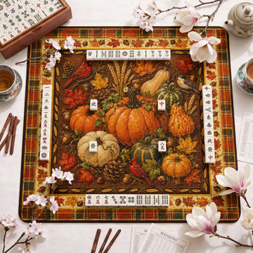 Autumn Harvest Mahjong Mat – neoprene mah jongg table mat