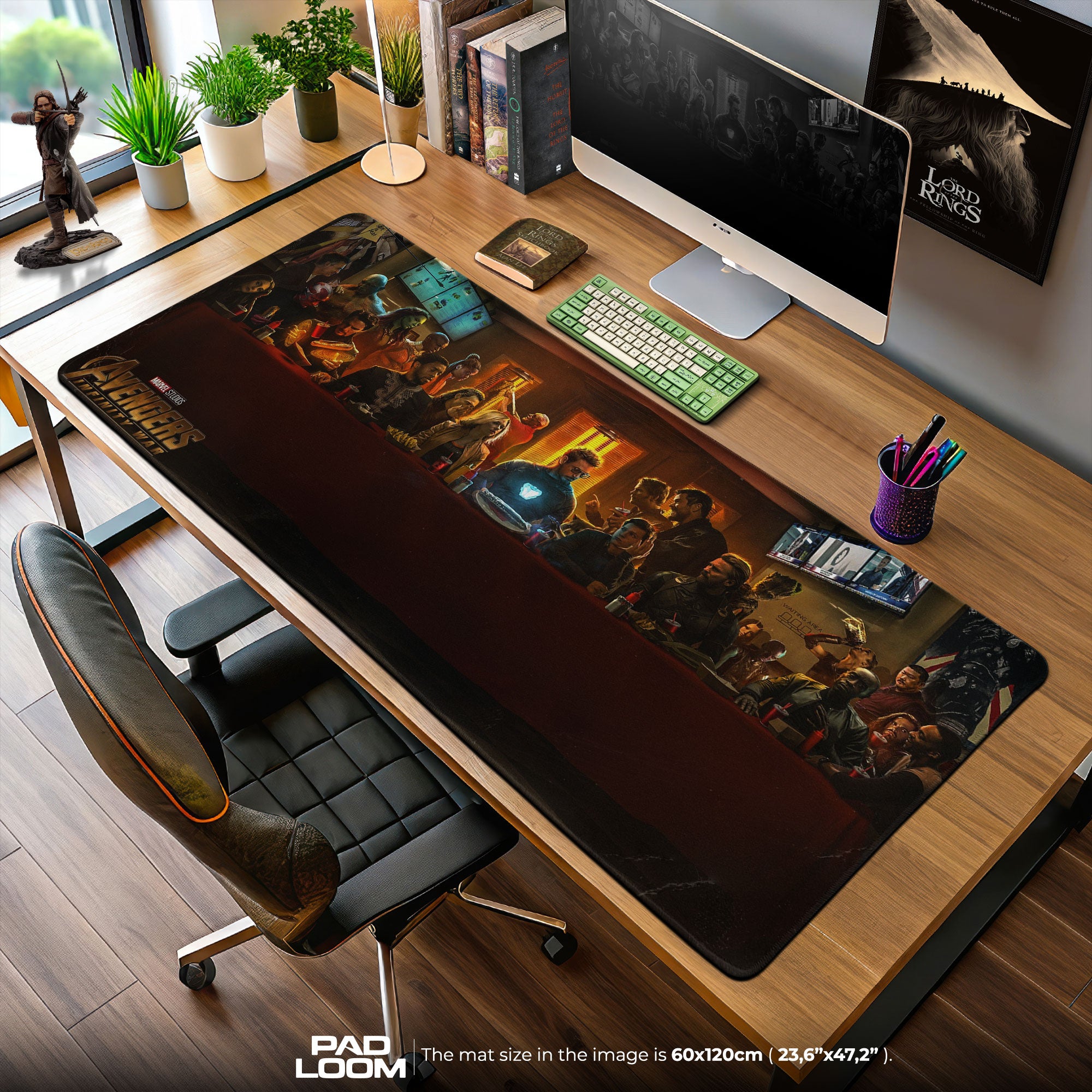 Avengers Mouse Pad, Infinity War Last Supper Gaming Desk Mat