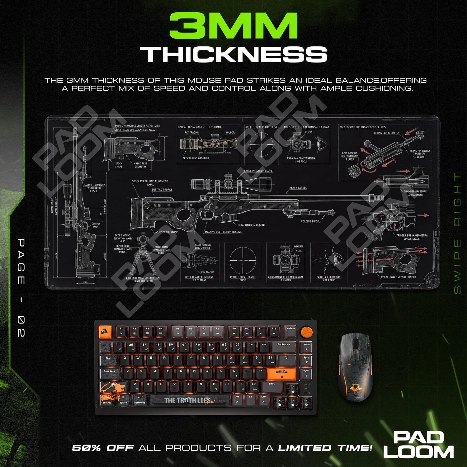 AWP Blueprint Mouse Pad - CS:GO Desk Mat