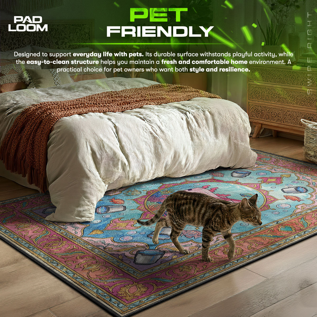 Axolotl Coral Reef Rug - Minecraft Chair Mat