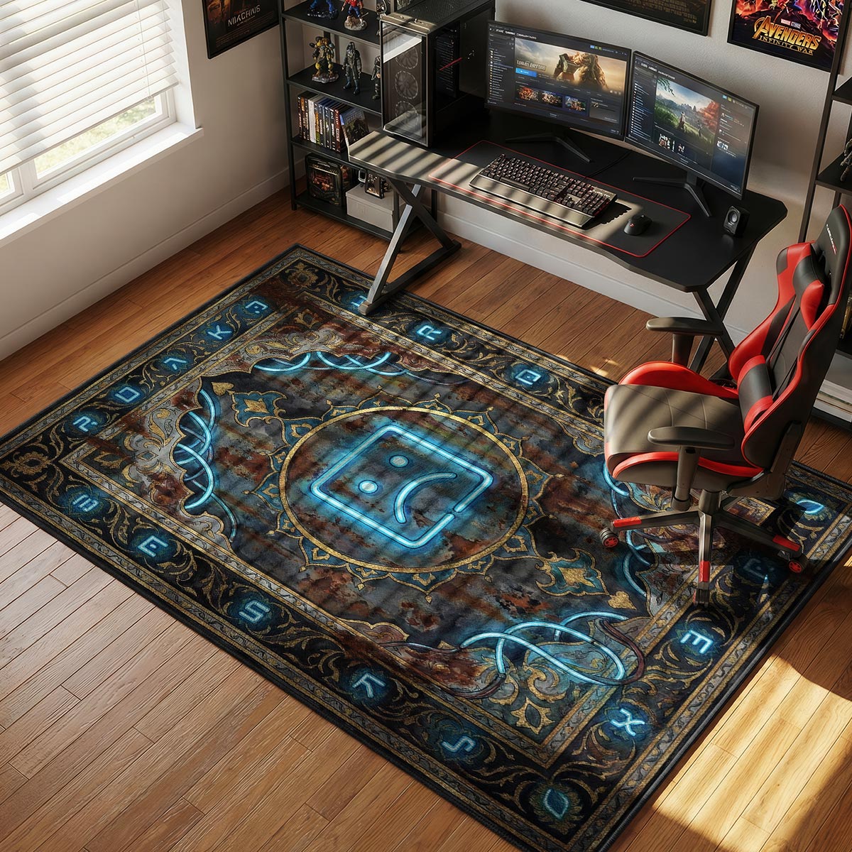 B Red Protocol Stray Chair rug — main product view