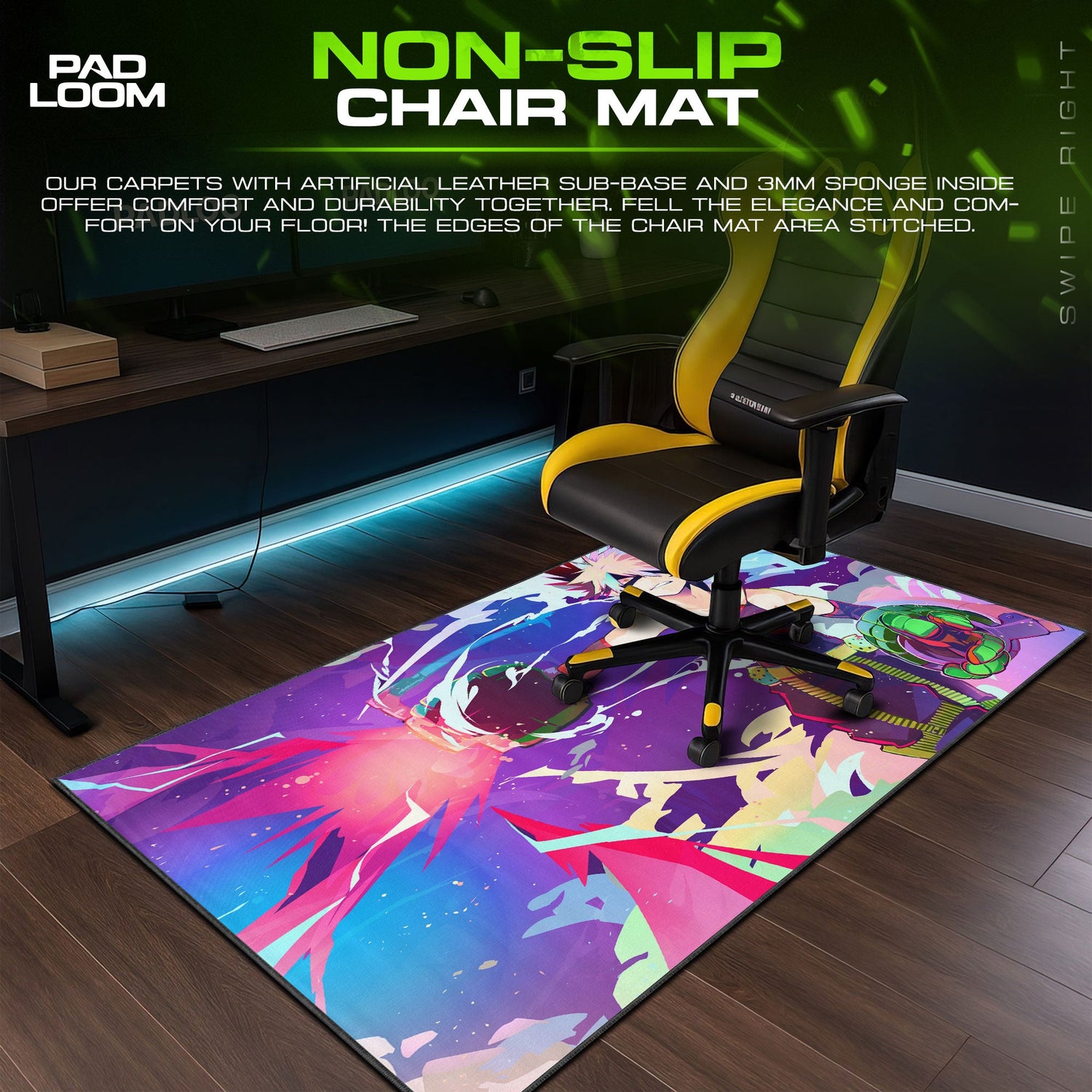 Bakugo Explosion Burst Mouse Pad, Anime Gaming Desk Mat Padloom