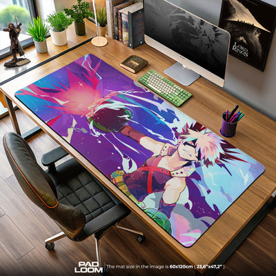 Bakugo Explosion Burst Mouse Pad, Anime Gaming Desk Mat