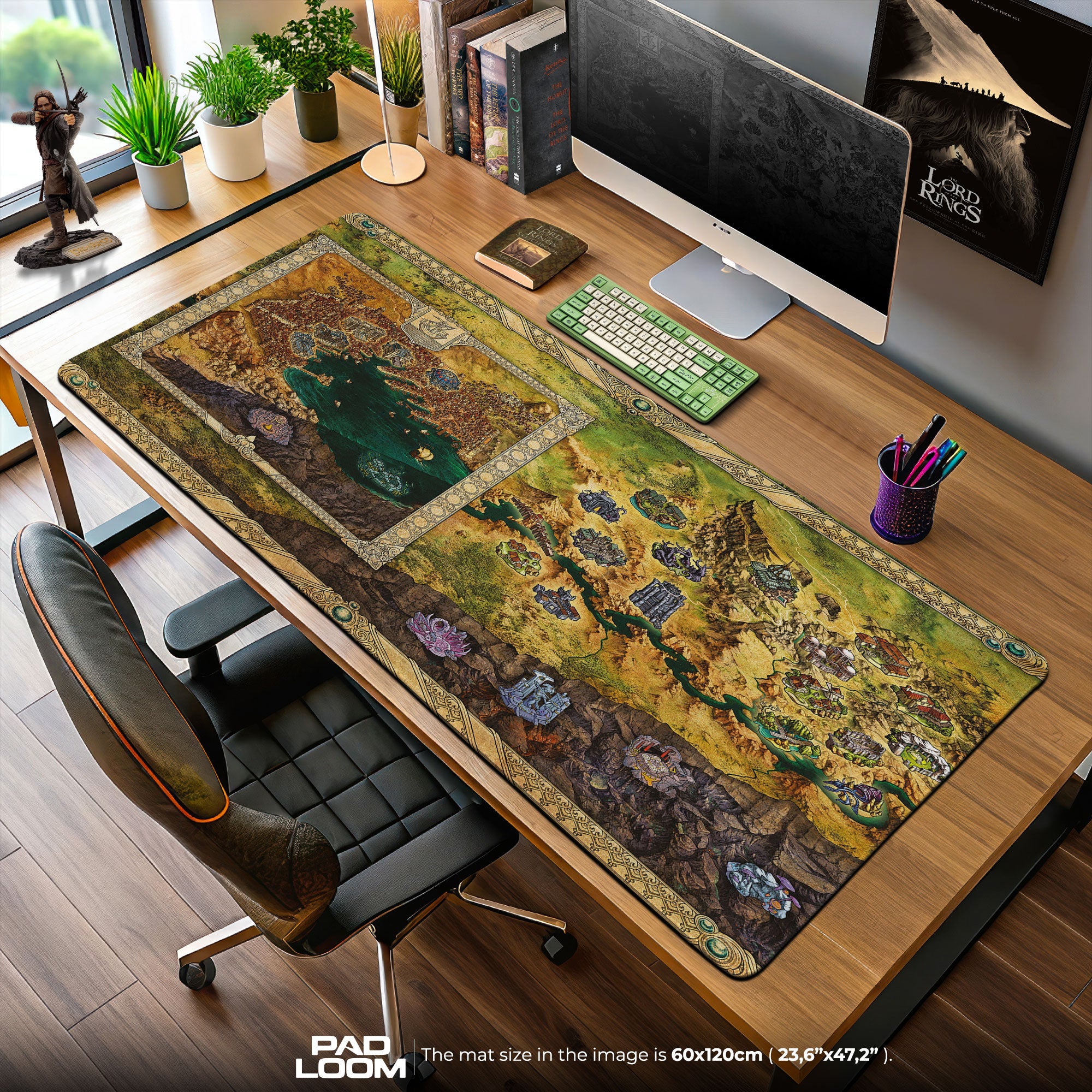 Baldur’s Gate Faerûn Map Mouse Pad, Game Fantasy Desk Mat