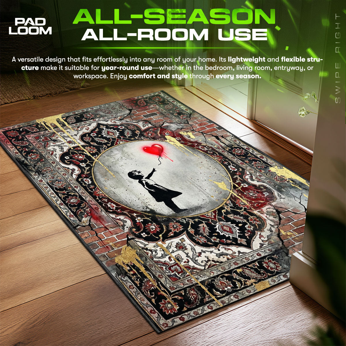 Detailed close-up of Balloon rug pattern