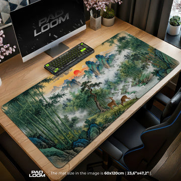 Bamboo Sunrise Mouse Pad – gaming desk mat by Padloom