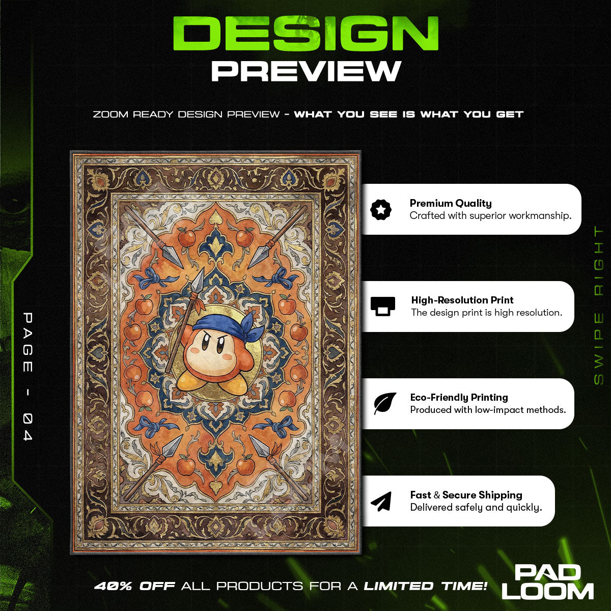 Bandana Waddle Dee Speer Teppich - Kirby Stuhlmatte