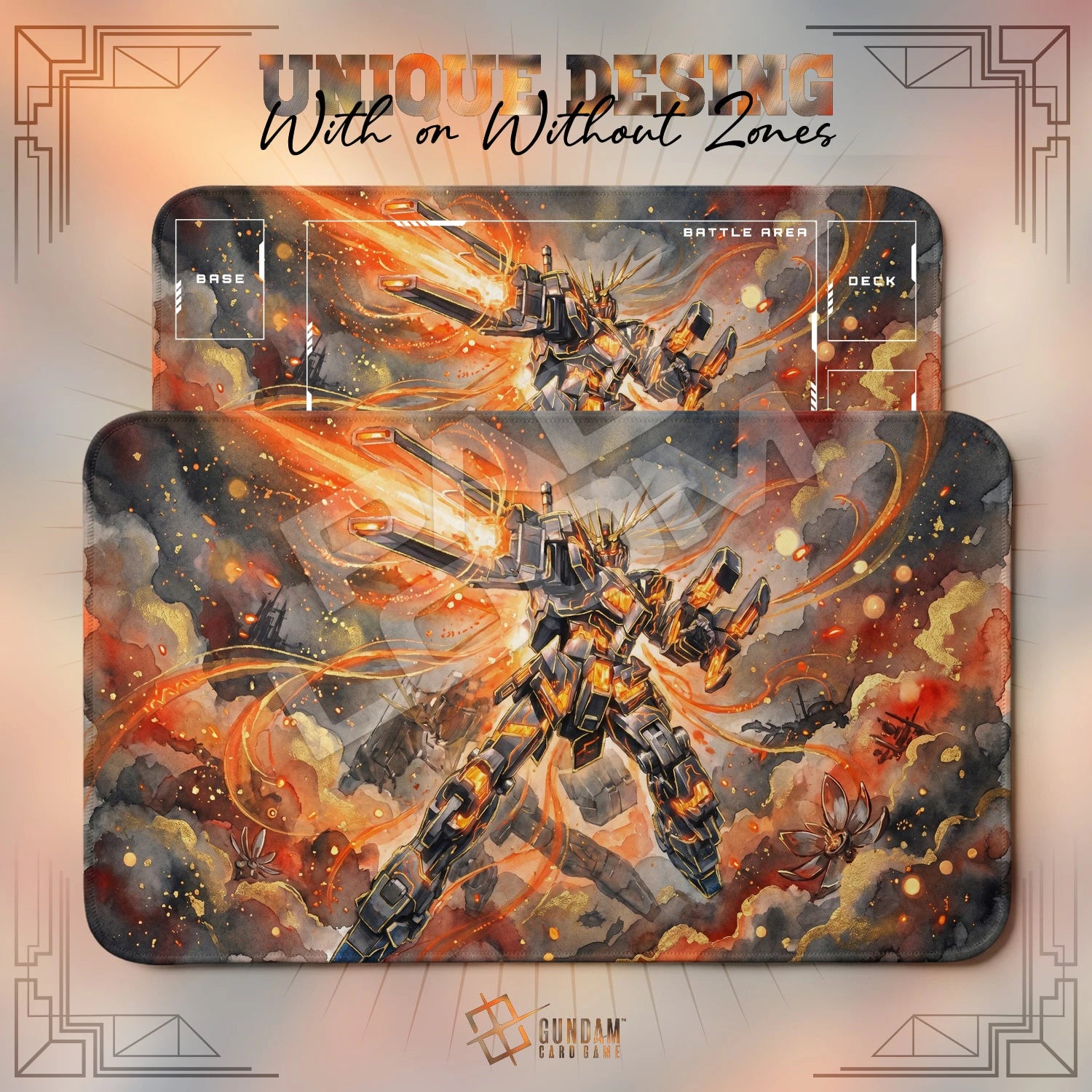 Banshee Blaze Playmat - Gundam TCG Card Game Mat