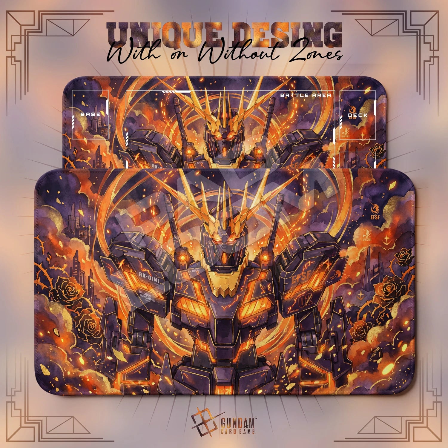 Banshee Crown Playmat - Gundam TCG Card Game Mat