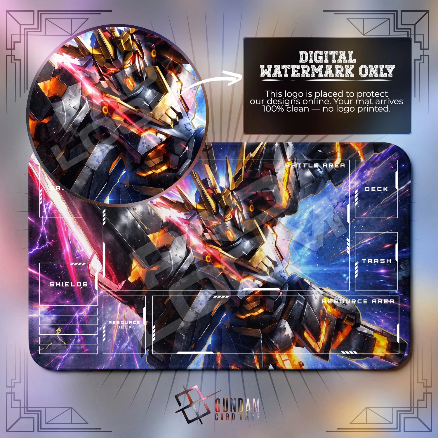 Banshee Fury Playmat - Gundam TCG Card Game Mat