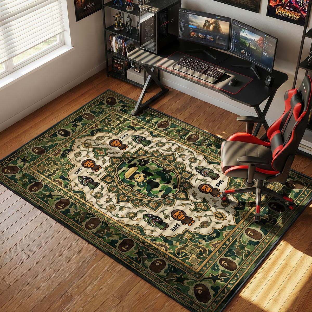 BAPE Camo Persian Rug - Streetwear Floor Mat