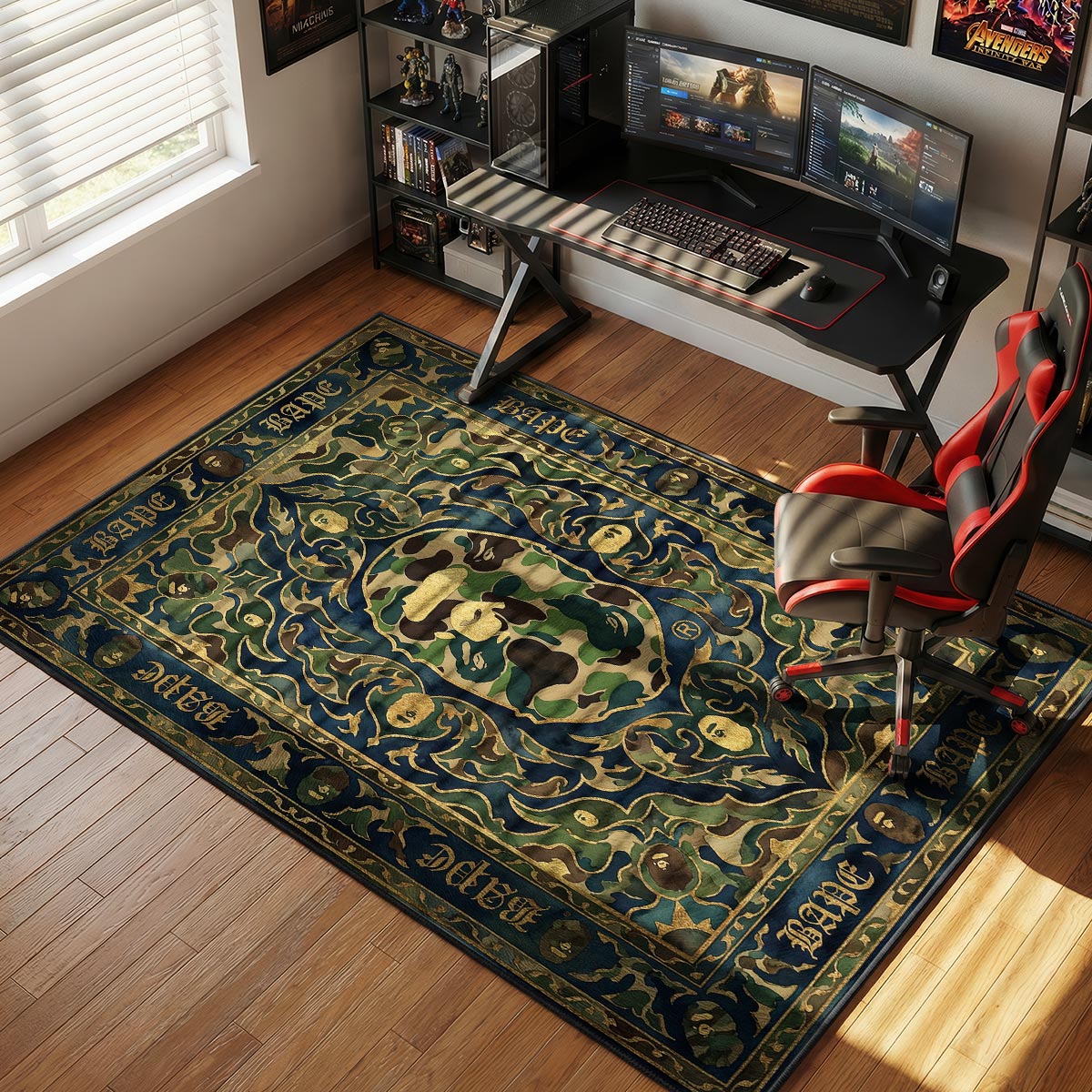 BAPE Camo Persian Rug - Streetwear Floor Mat