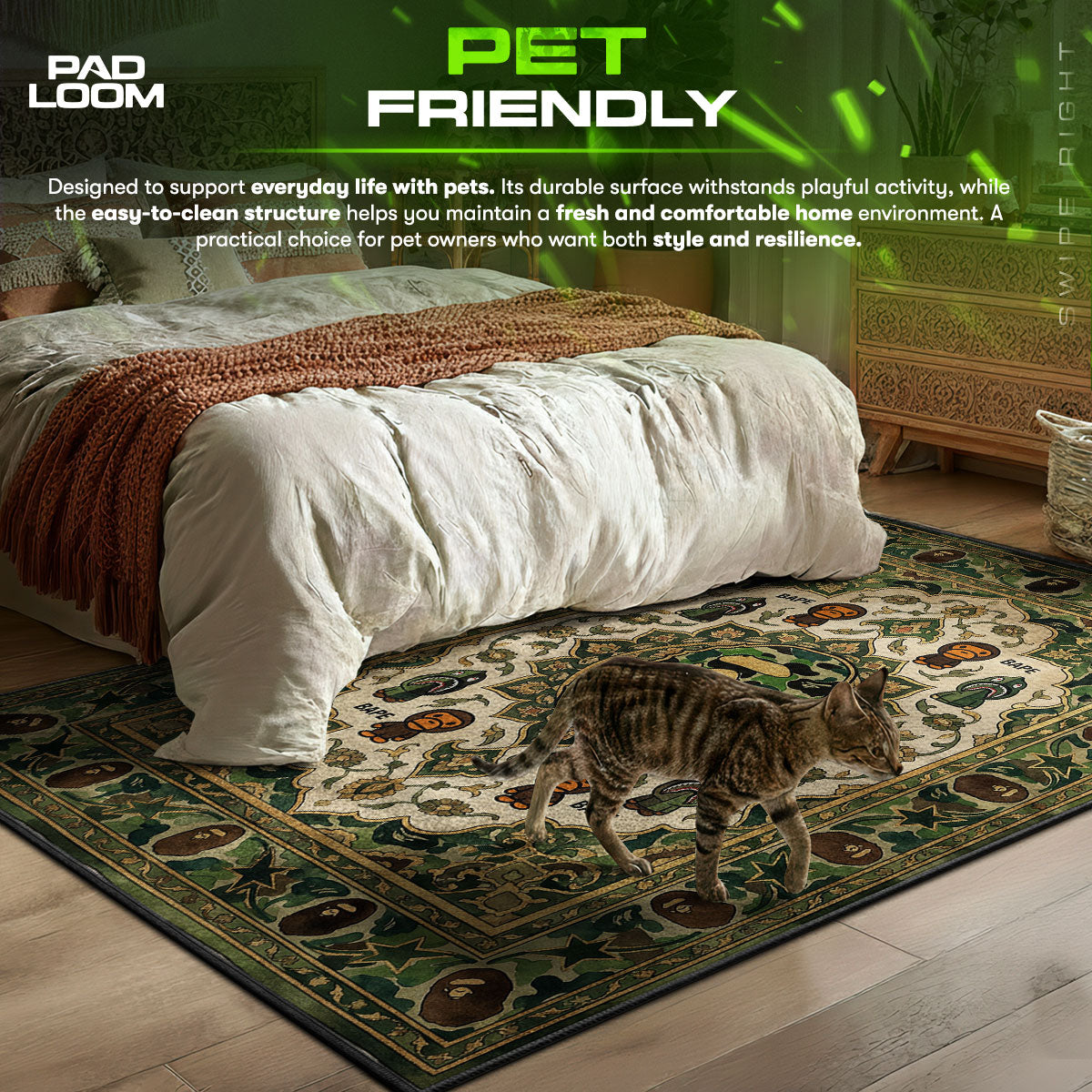 BAPE Camo Persian Rug - Streetwear Floor Mat