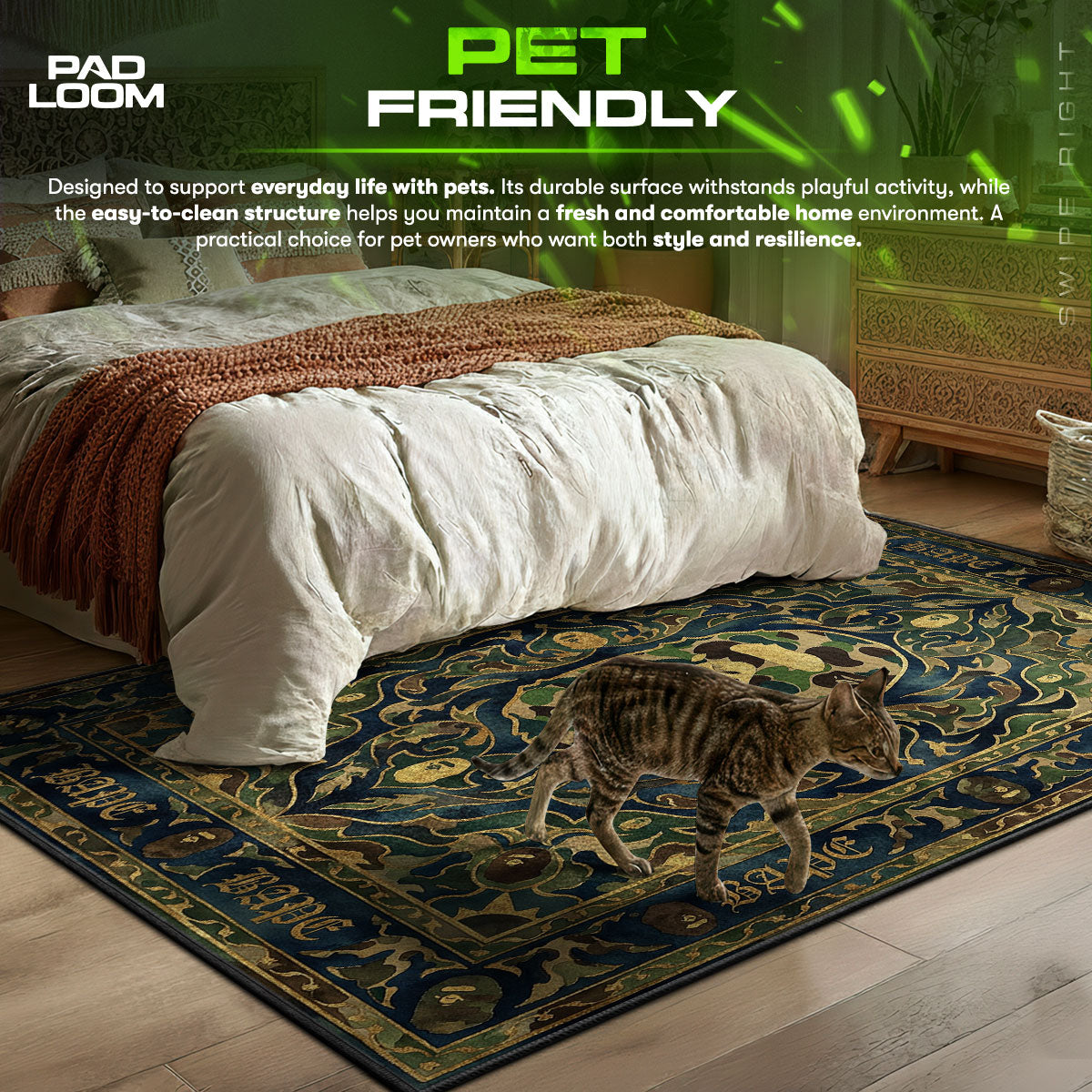 BAPE Camo Persian Rug - Streetwear Floor Mat