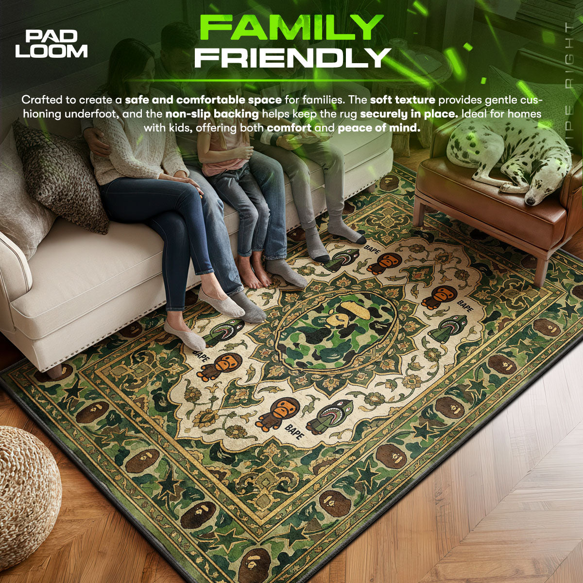 BAPE Camo Persian Rug - Streetwear Floor Mat
