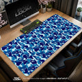 Bape Mouse Pad - Blue Camo Hypebeast Gaming Desk Mat Padloom