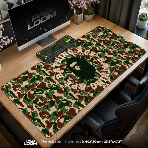 Bape Mouse Pad - Classic Camo Streetwear Gaming Desk Mat Padloom
