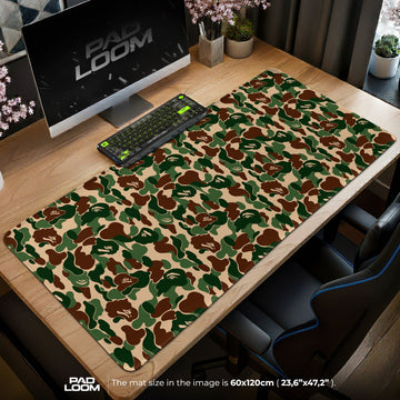 Bape Mouse Pad - Jungle Camo Gaming Desk Mat Padloom