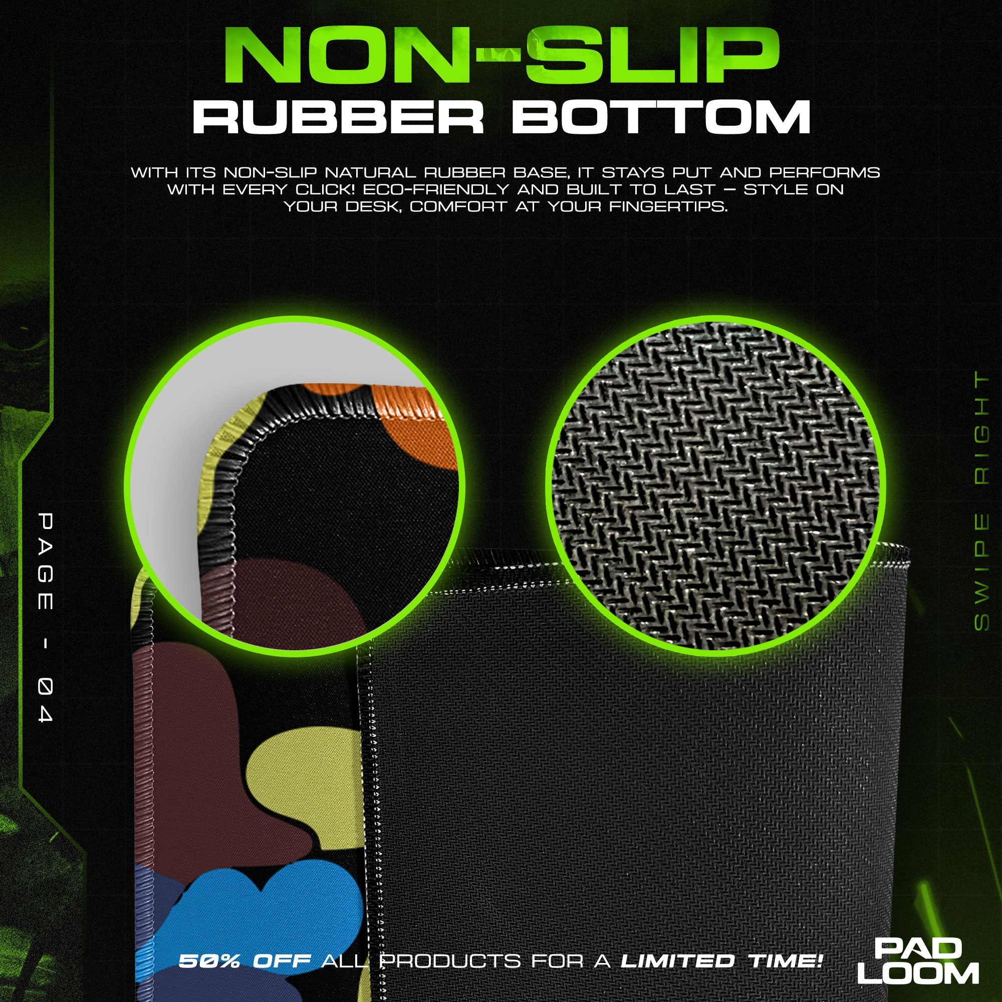 Bape Mouse Pad - Multicolor Camo Hypebeast Gaming Desk Mat Padloom