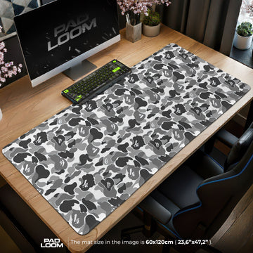 Bape Mouse Pad - Urban Camo Streetwear Gaming Desk Mat Padloom