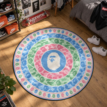 Bape Sneaker Round Rug - Hypebeast Chair Mat
