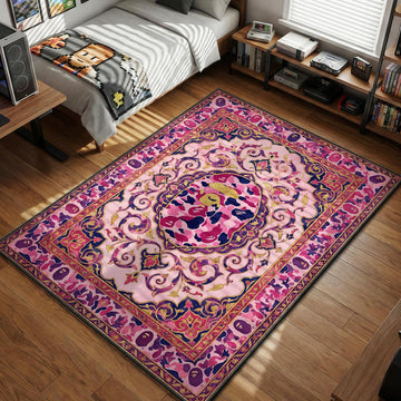 BAPE Pink Camo Persian gold purple hypebeast area rug