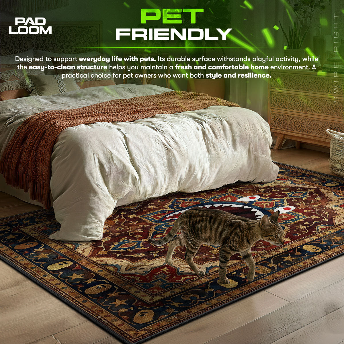 BAPE Shark Persian Rug - Hypebeast Floor Mat