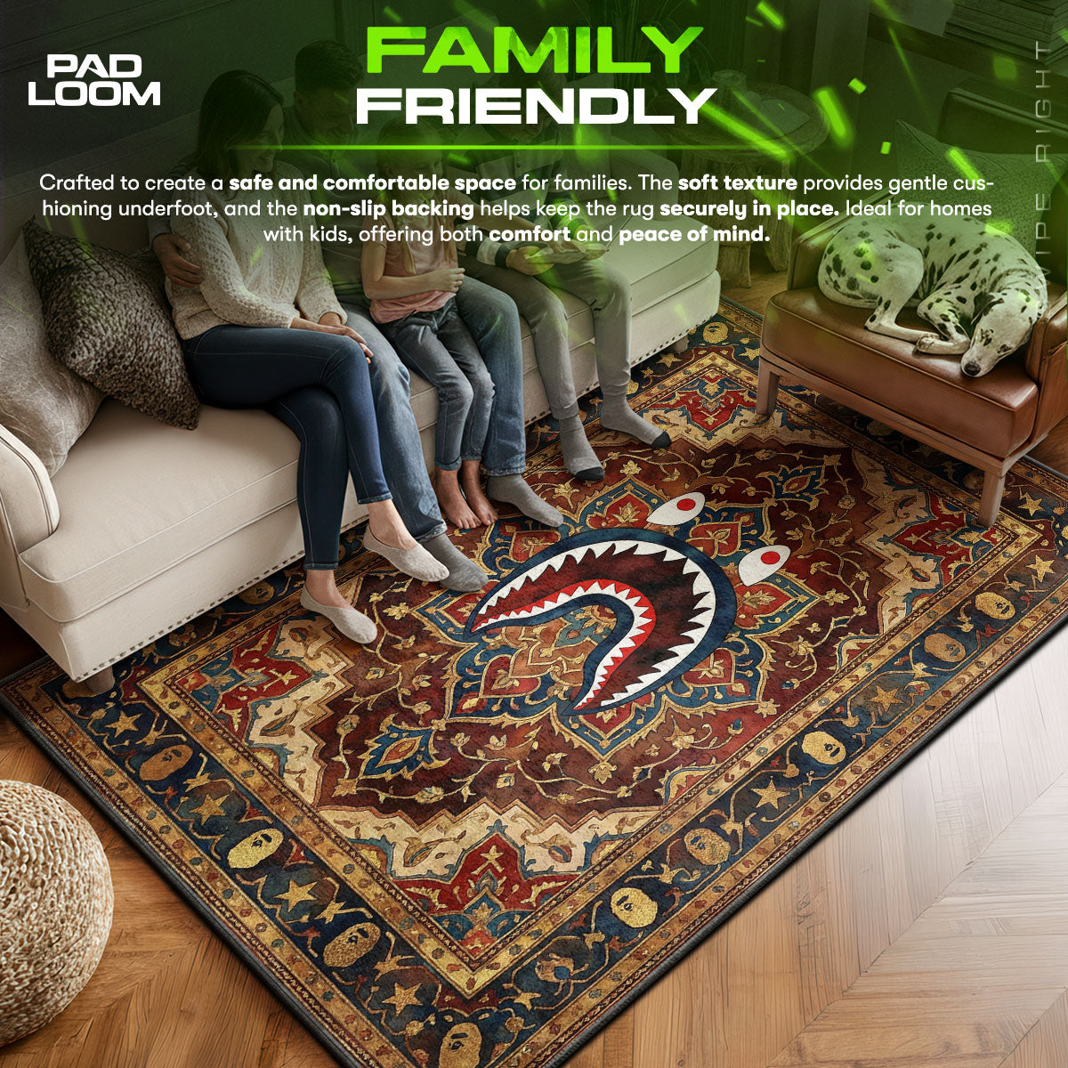 BAPE Shark Persian Rug - Hypebeast Floor Mat